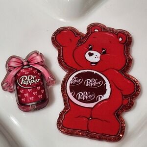 Bear‎ Pop Soda Flatback Focal Beads Dr Badge Keychain Acrylic Crafts Bag Clip